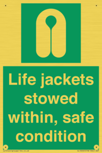 Life jackets stowed within